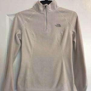 The North Face White Fleece Quarter Zip Pull Over